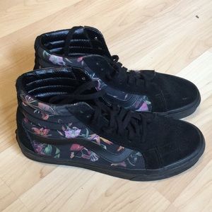 Floral print vans good condition
